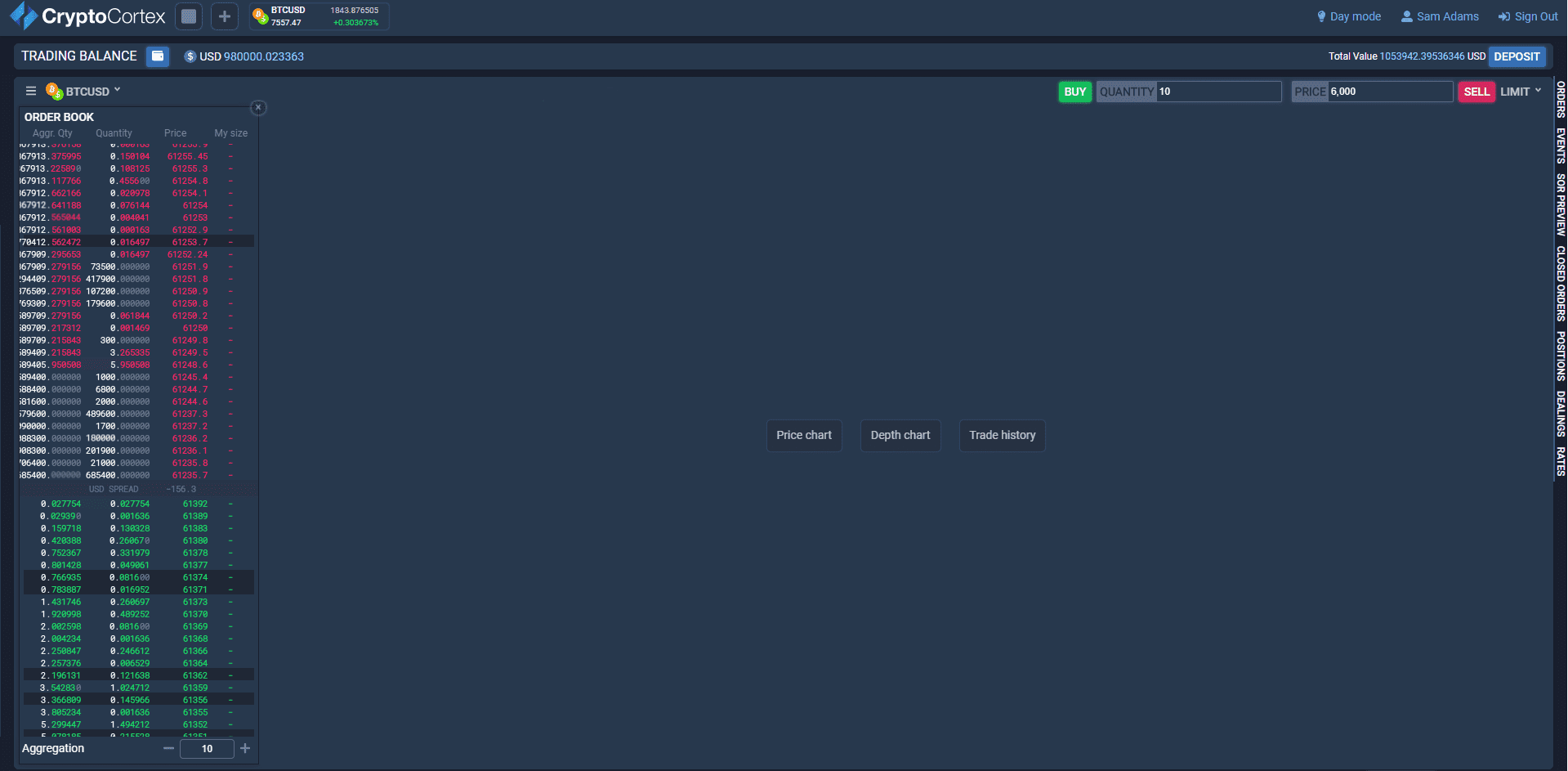 Order Book - Blocks - User Guide - Trading Application | CryptoCortex  Documentation